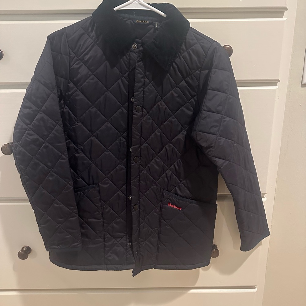 Boys Barbour Navy Quilted Jacket